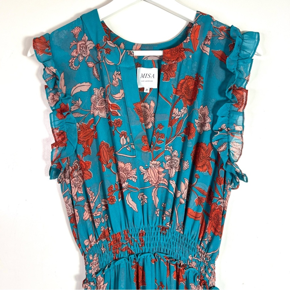 MISA Los Angeles Floral Sleeveless Maxi Dress Medium - Picture 3 of 13